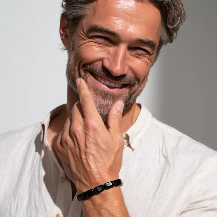 Hematite Bracelet - Natural Hematite Stone Bracelet - Boost Masculine Energy