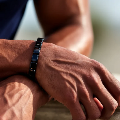 Hematite Bracelet - Natural Hematite Stone Bracelet - Boost Masculine Energy