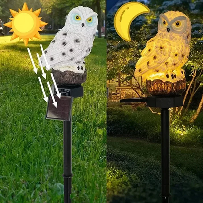 Solar LED Owl Light for Garden or Yard