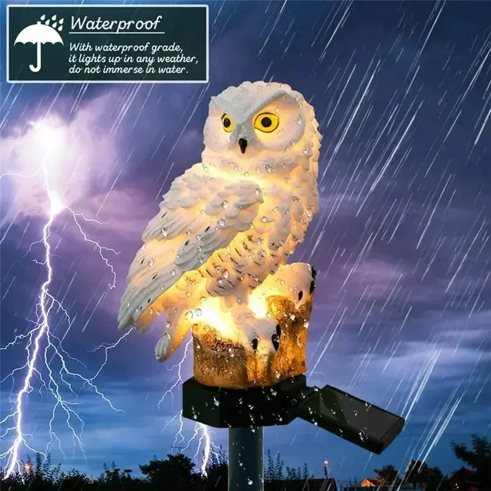 Solar LED Owl Light for Garden or Yard