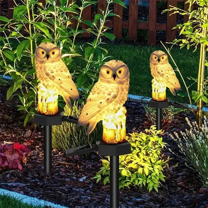 Solar LED Owl Light for Garden or Yard